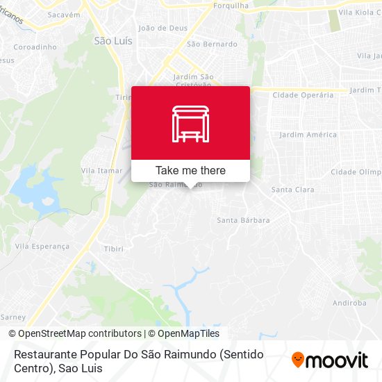 Mapa Restaurante Popular Do São Raimundo (Sentido Centro)