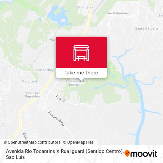 Avenida Rio Tocantins X Rua Iguará (Sentido Centro) map
