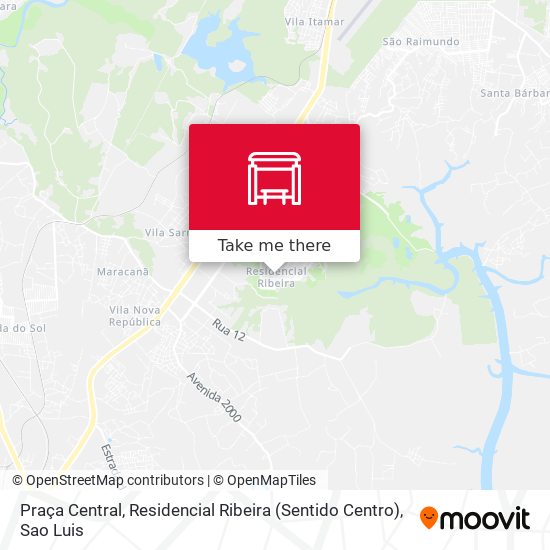 Praça Central, Residencial Ribeira (Sentido Centro) map