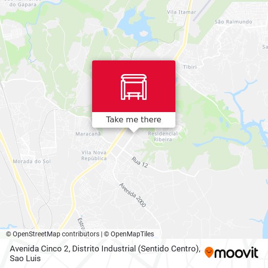 Avenida Cinco 2, Distrito Industrial (Sentido Centro) map