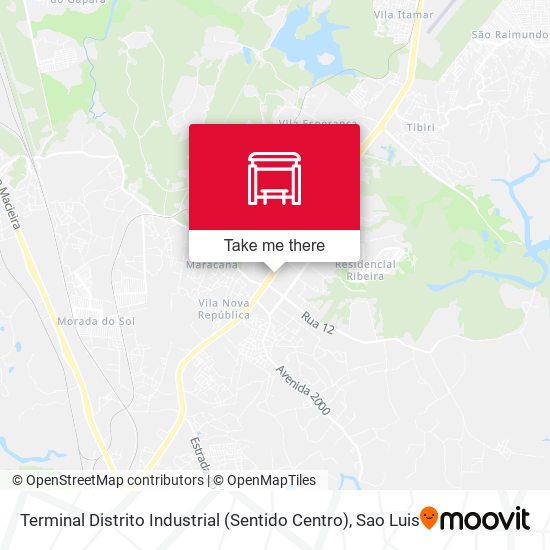 Terminal Distrito Industrial (Sentido Centro) map