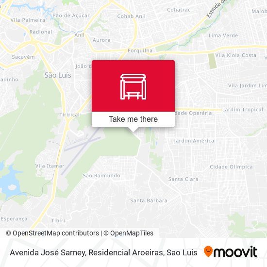 Avenida José Sarney, Residencial Aroeiras map