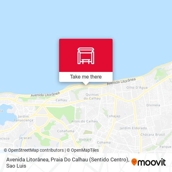 Avenida Litorânea, Praia Do Calhau (Sentido Centro) map