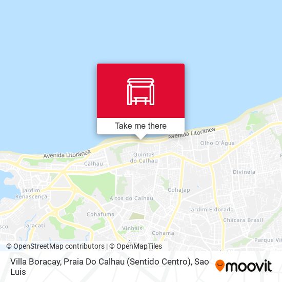 Mapa Villa Boracay, Praia Do Calhau (Sentido Centro)