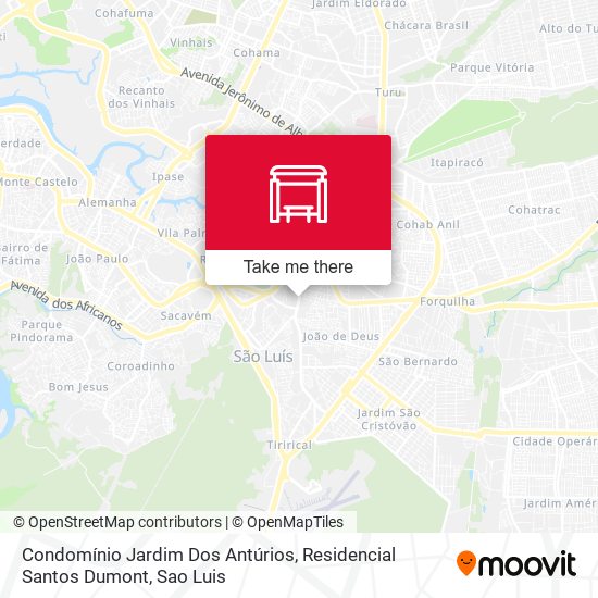 Condomínio Jardim Dos Antúrios, Residencial Santos Dumont map
