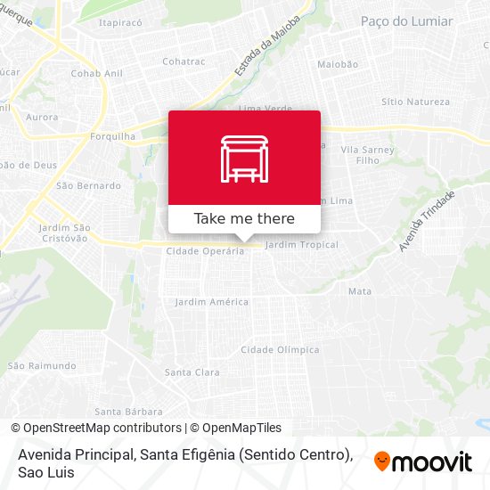 Avenida Principal, Santa Efigênia (Sentido Centro) map