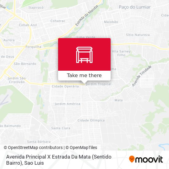 Avenida Principal X Estrada Da Mata (Sentido Bairro) map