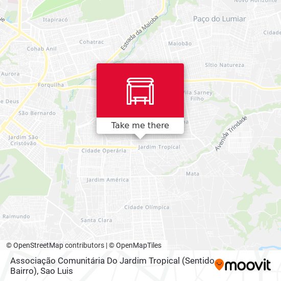Associação Comunitária Do Jardim Tropical (Sentido Bairro) map