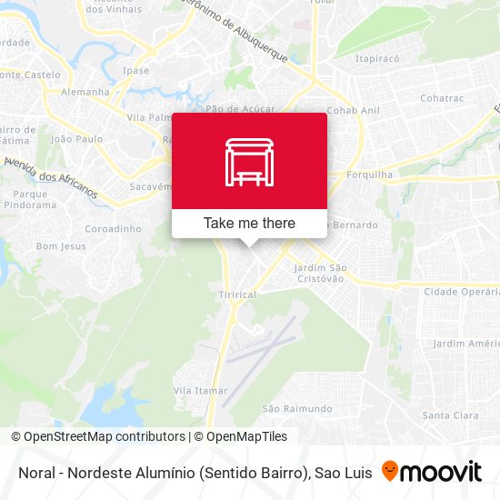 Noral - Nordeste Alumínio (Sentido Bairro) map