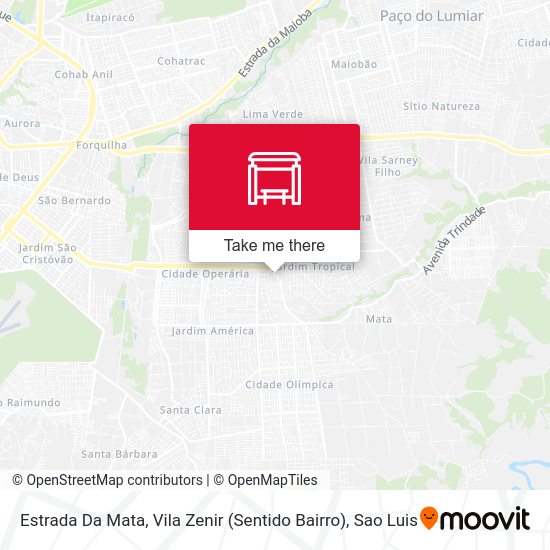 Estrada Da Mata, Vila Zenir (Sentido Bairro) map
