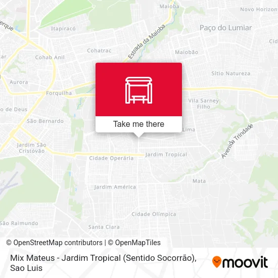 Mix Mateus - Jardim Tropical (Sentido Socorrão) map