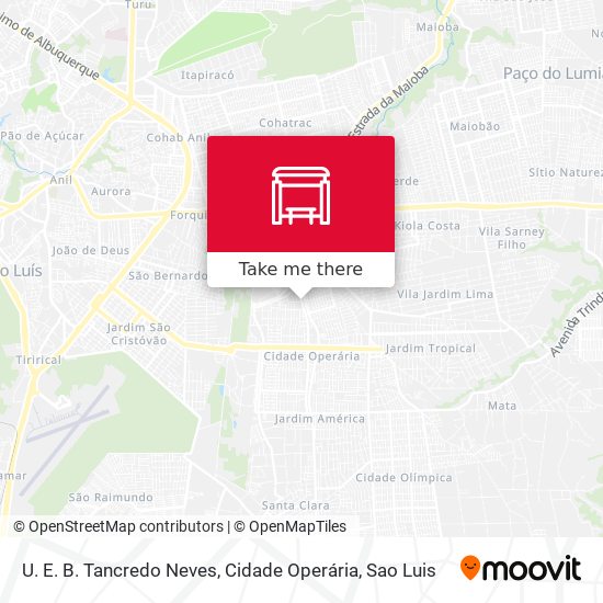 U. E. B. Tancredo Neves, Cidade Operária map