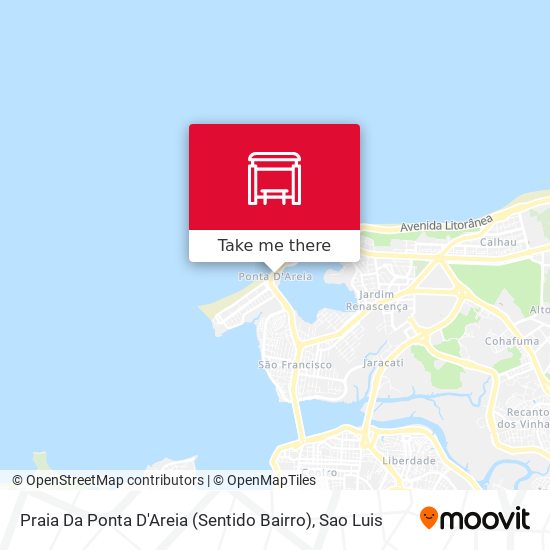 Praia Da Ponta D'Areia (Sentido Bairro) map