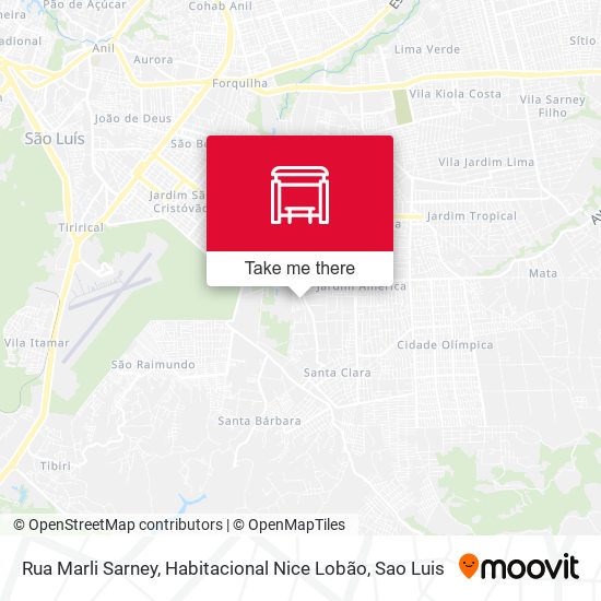 Rua Marli Sarney, Habitacional Nice Lobão map