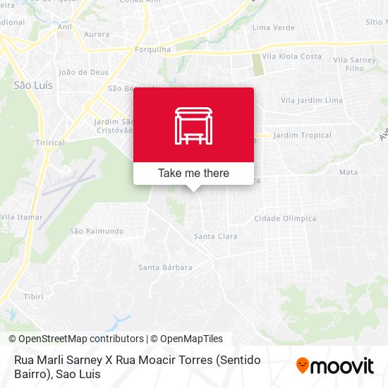 Rua Marli Sarney X Rua Moacir Torres (Sentido Bairro) map