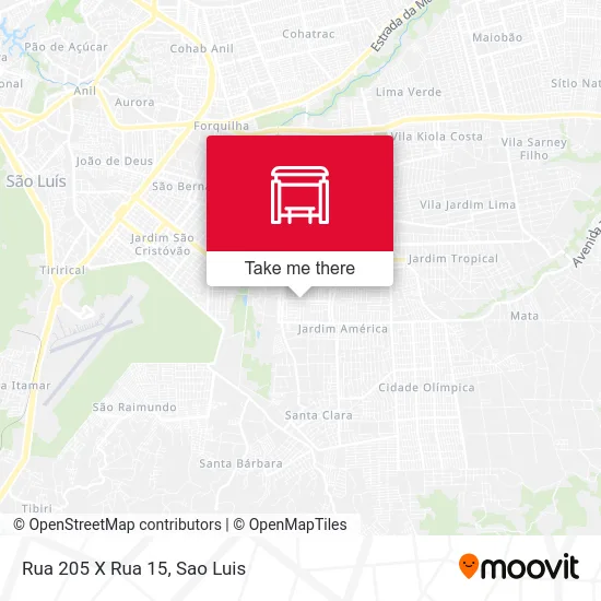 Rua 205 X Rua 15 map
