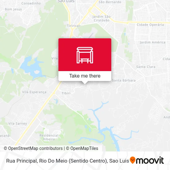Rua Principal, Rio Do Meio (Sentido Centro) map