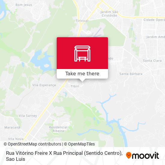 Rua Vitórino Freire X Rua Principal (Sentido Centro) map
