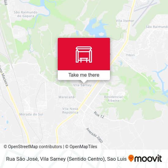 Rua São José, Vila Sarney (Sentido Centro) map