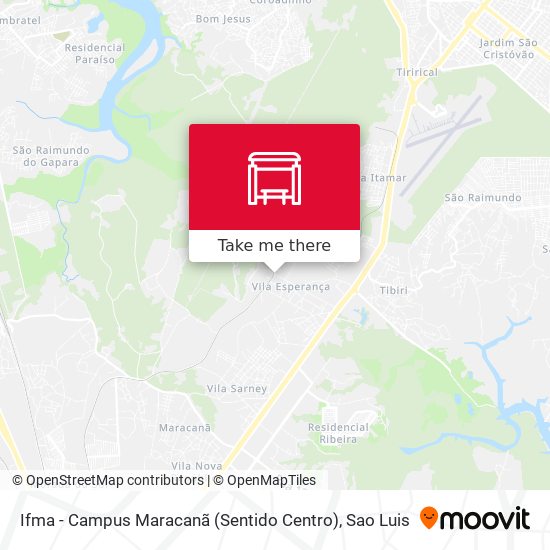 Mapa Ifma - Campus Maracanã (Sentido Centro)