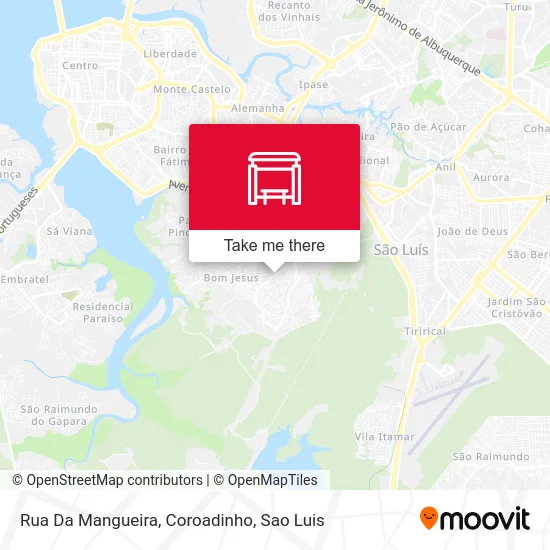Rua Da Mangueira, Coroadinho map