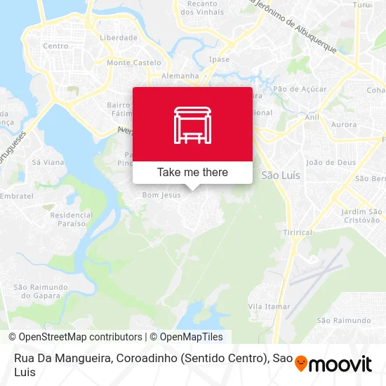 Rua Da Mangueira, Coroadinho (Sentido Centro) map