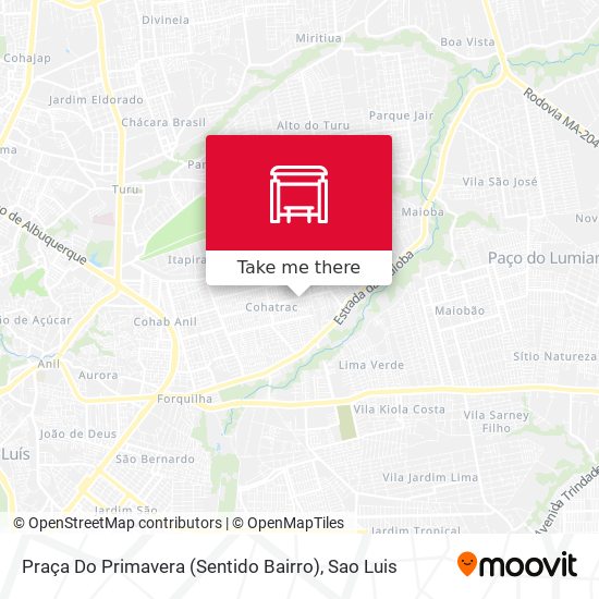 Praça Do Primavera (Sentido Bairro) map