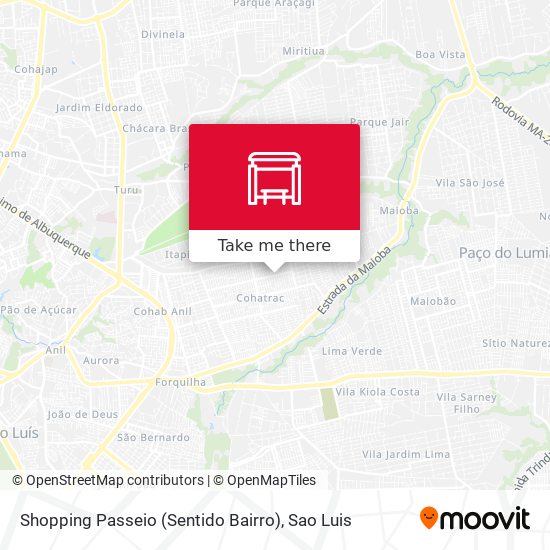 Shopping Passeio (Sentido Bairro) map