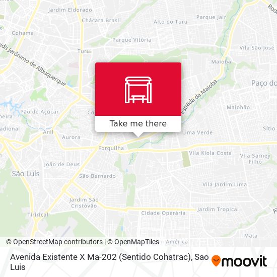 Avenida Existente X Ma-202 (Sentido Cohatrac) map