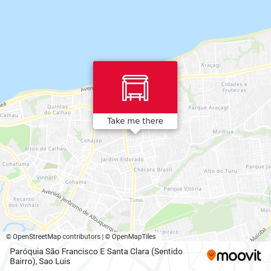 Mapa Paróquia São Francisco E Santa Clara (Sentido Bairro)