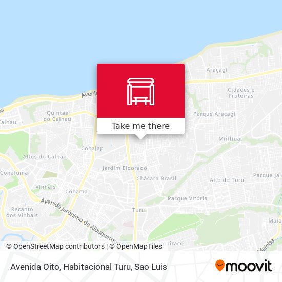 Avenida Oito, Habitacional Turu map