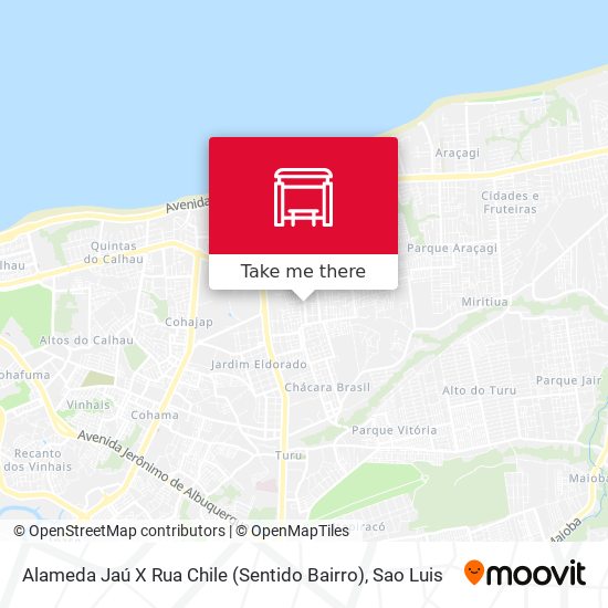 Alameda Jaú X Rua Chile (Sentido Bairro) map