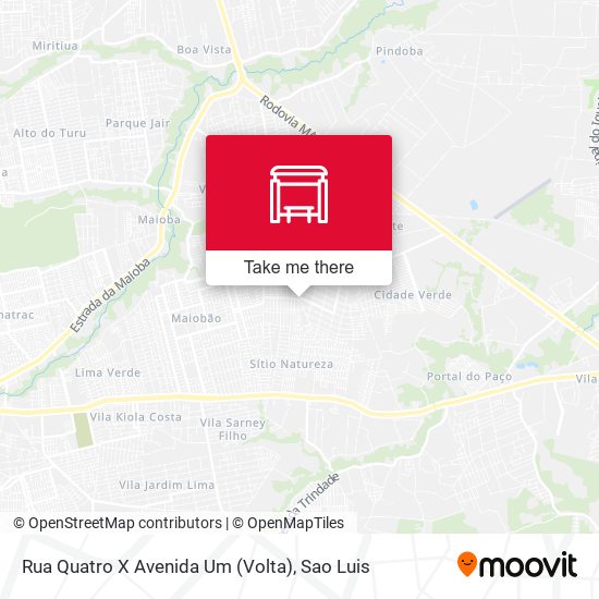 Rua Quatro X Avenida Um (Volta) map