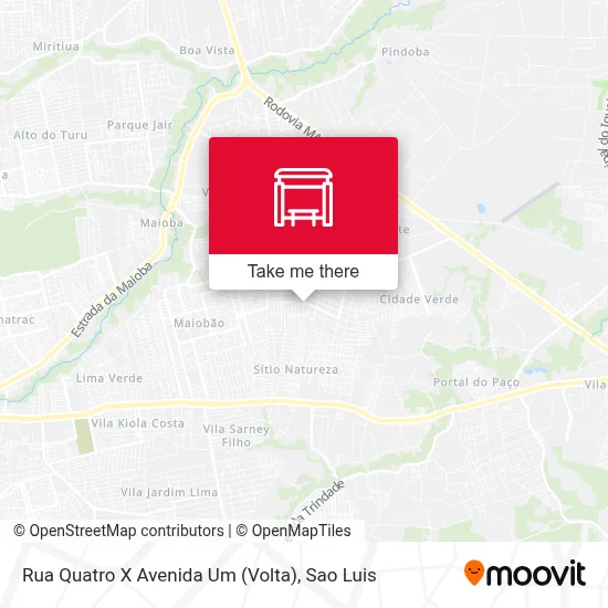 Rua Quatro X Avenida Um (Volta) map