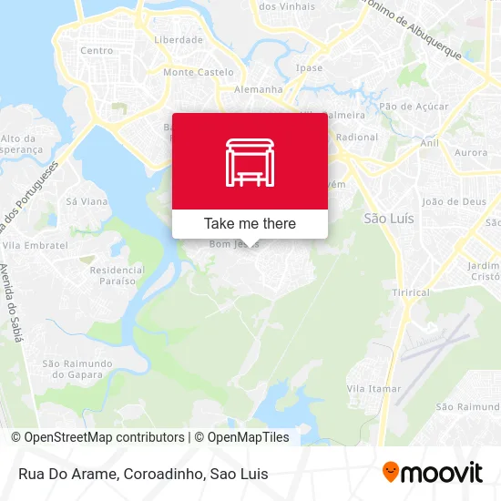 Rua Do Arame, Coroadinho map