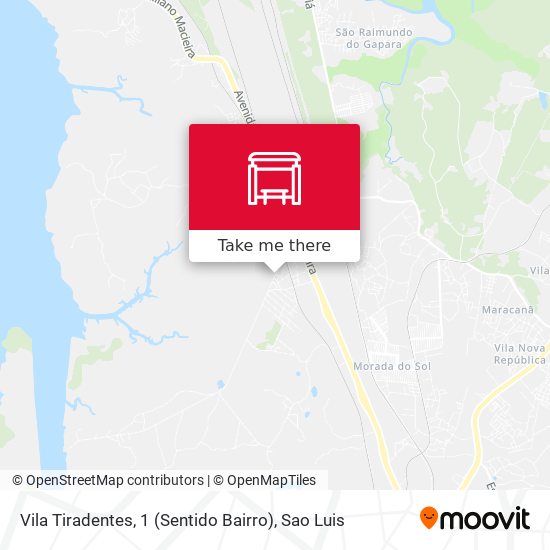 Vila Tiradentes, 1 (Sentido Bairro) map