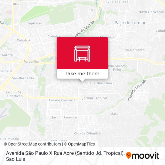 Avenida São Paulo X Rua Acre (Sentido Jd. Tropical) map
