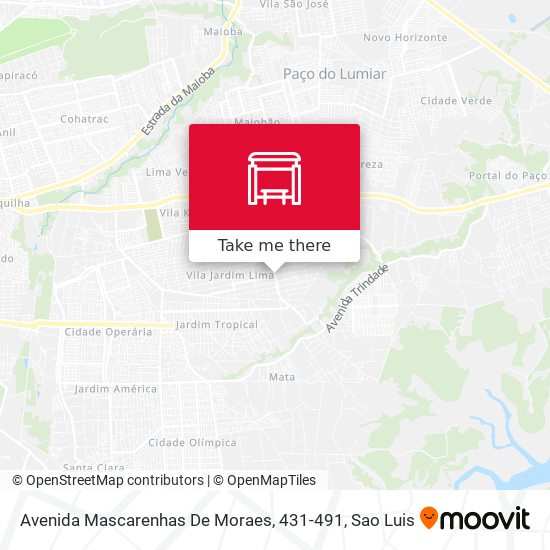 Mapa Avenida Mascarenhas De Moraes, 431-491