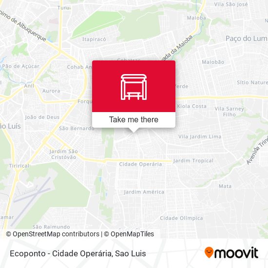 Ecoponto - Cidade Operária map