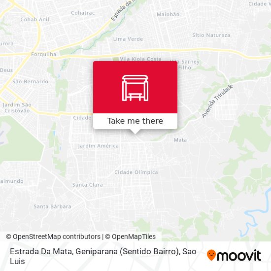 Estrada Da Mata, Geniparana (Sentido Bairro) map
