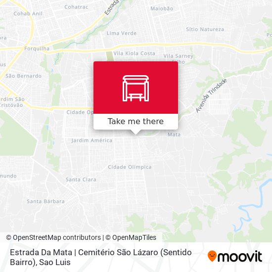 Estrada Da Mata | Cemitério São Lázaro (Sentido Bairro) map