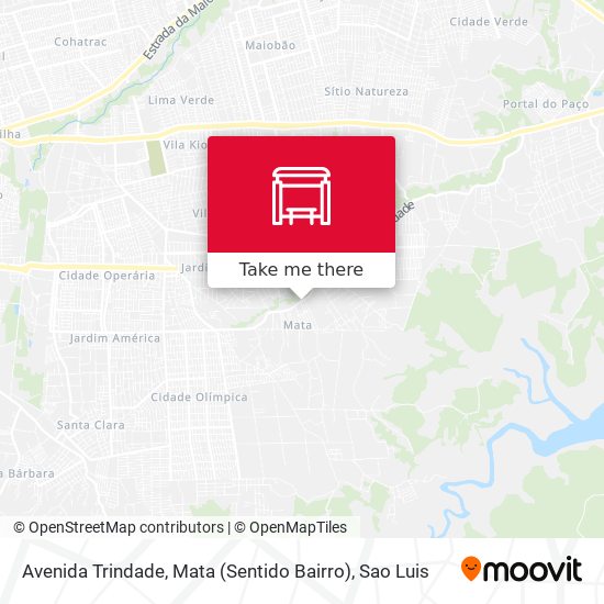 Avenida Trindade, Mata (Sentido Bairro) map