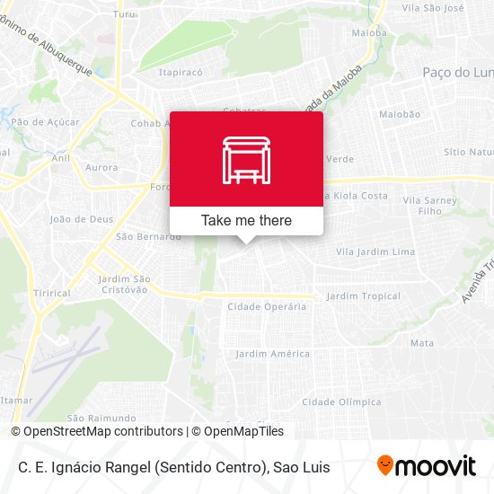 C. E. Ignácio Rangel (Sentido Centro) map