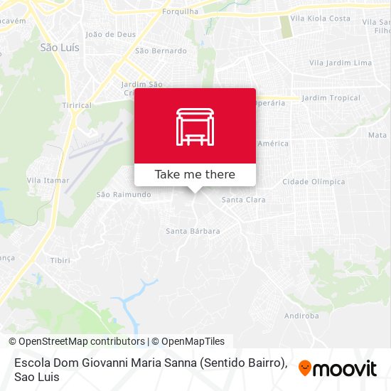 Mapa Escola Dom Giovanni Maria Sanna (Sentido Bairro)