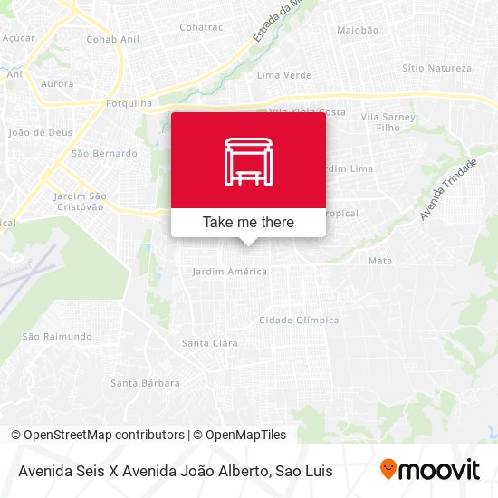 Avenida Seis X Avenida João Alberto map