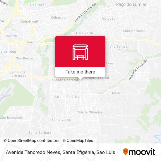 Avenida Tancredo Neves, Santa Efigênia map