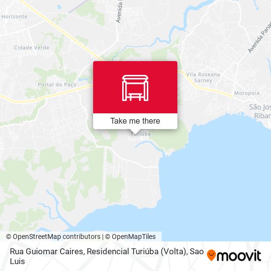 Rua Guiomar Caires, Residencial Turiúba (Volta) map