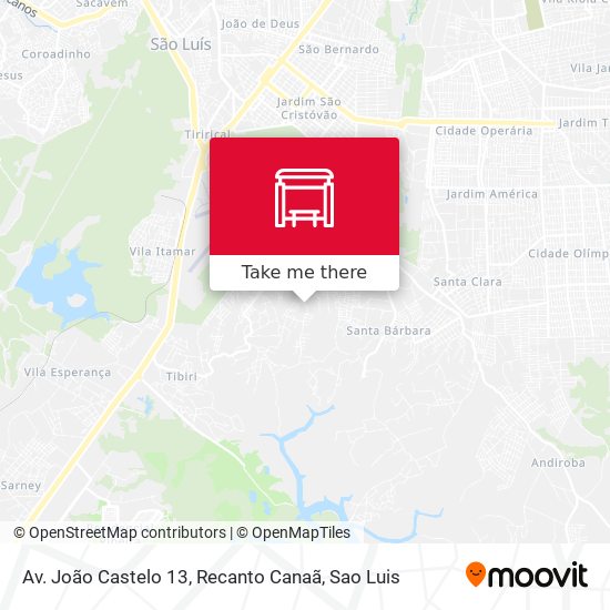 Av. João Castelo 13, Recanto Canaã map