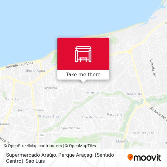 Supermercado Araújo, Parque Araçagi (Sentido Centro) map