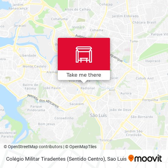 Colégio Militar Tiradentes (Sentido Centro) map